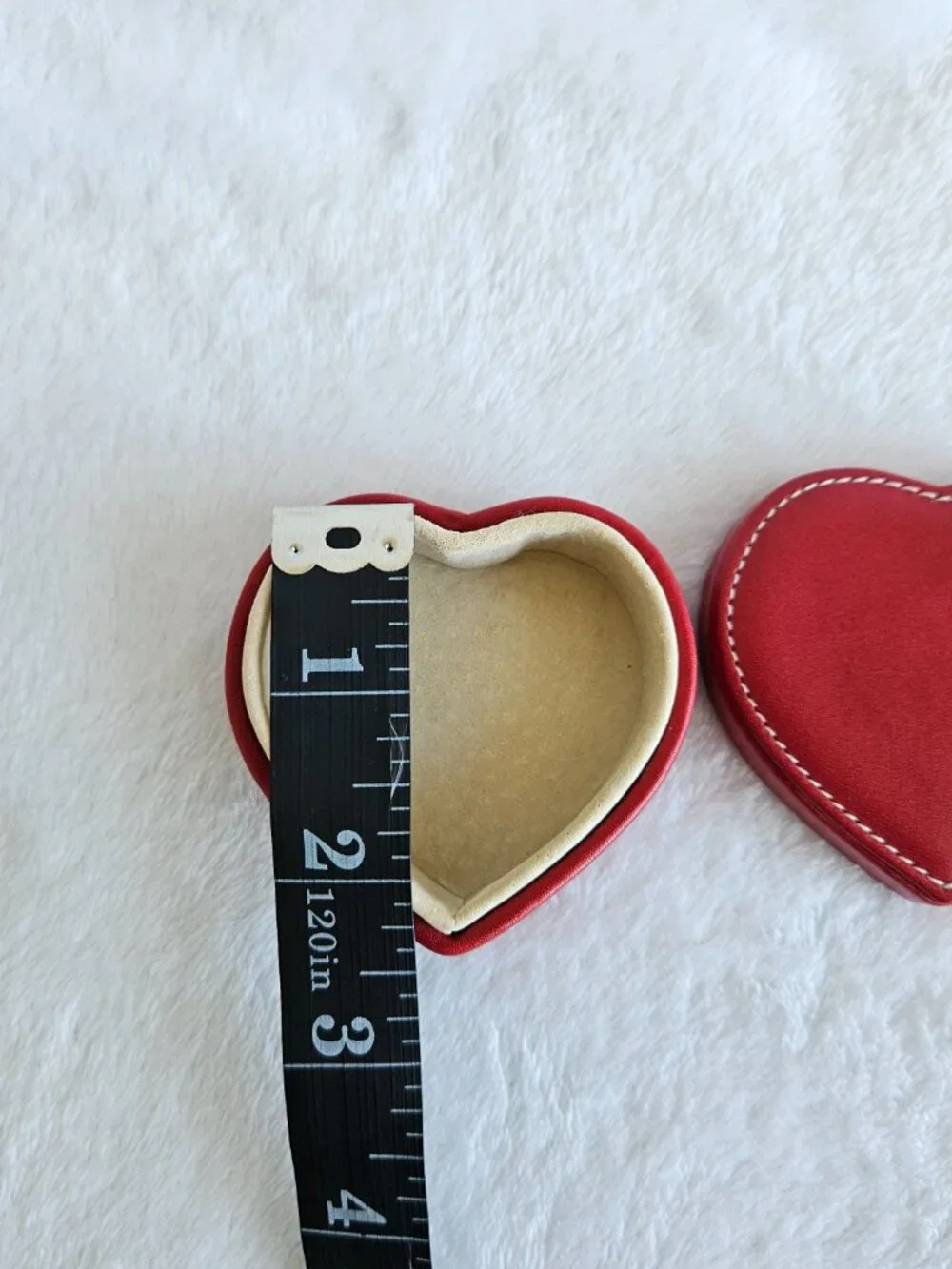 Mini Coach Y2K Red Leather Heart Jewelry Box Ring Necklace & Earring Storage